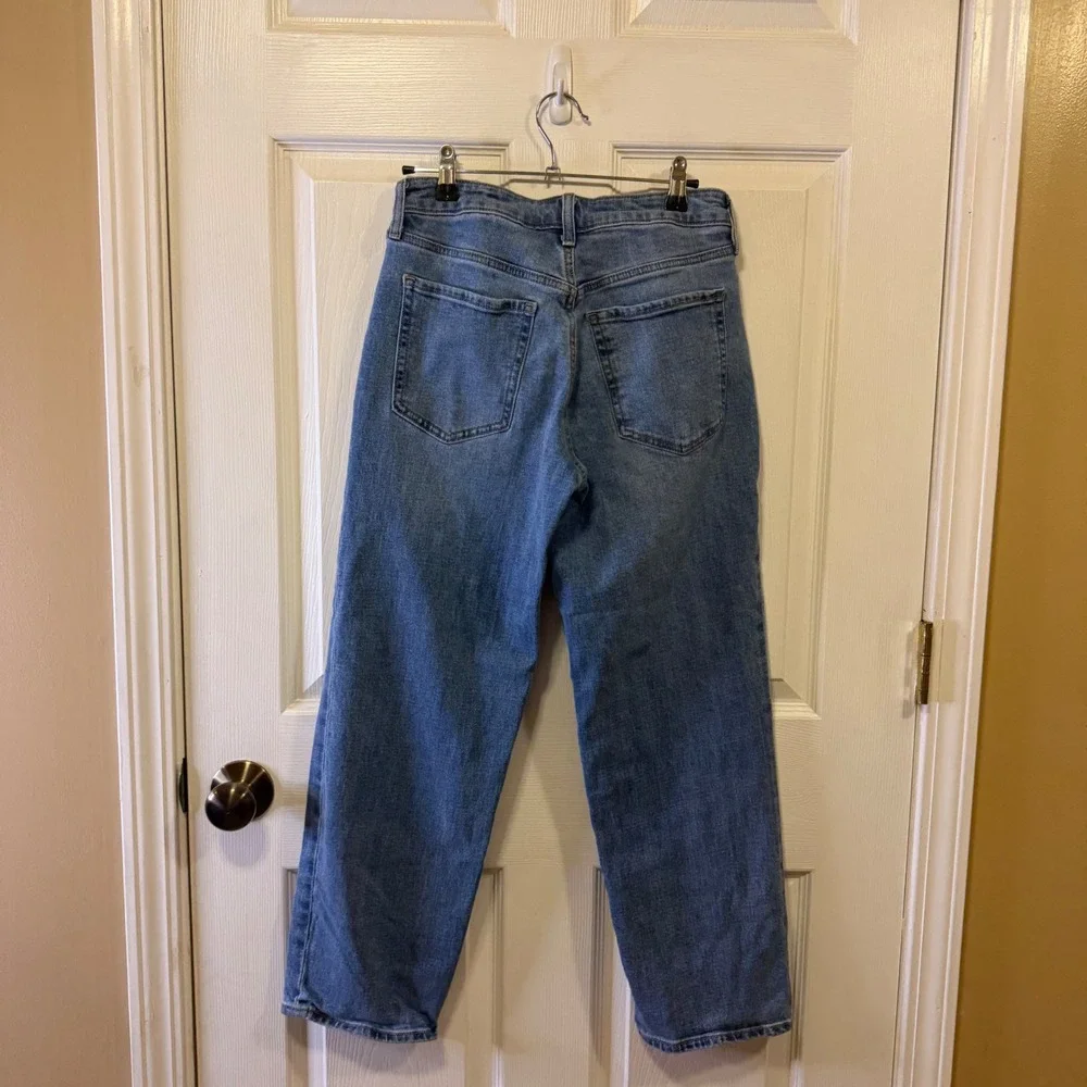 Old Navy OG Loose High-Rise Straight Leg Jeans Medium Wash Blue 6 Petite